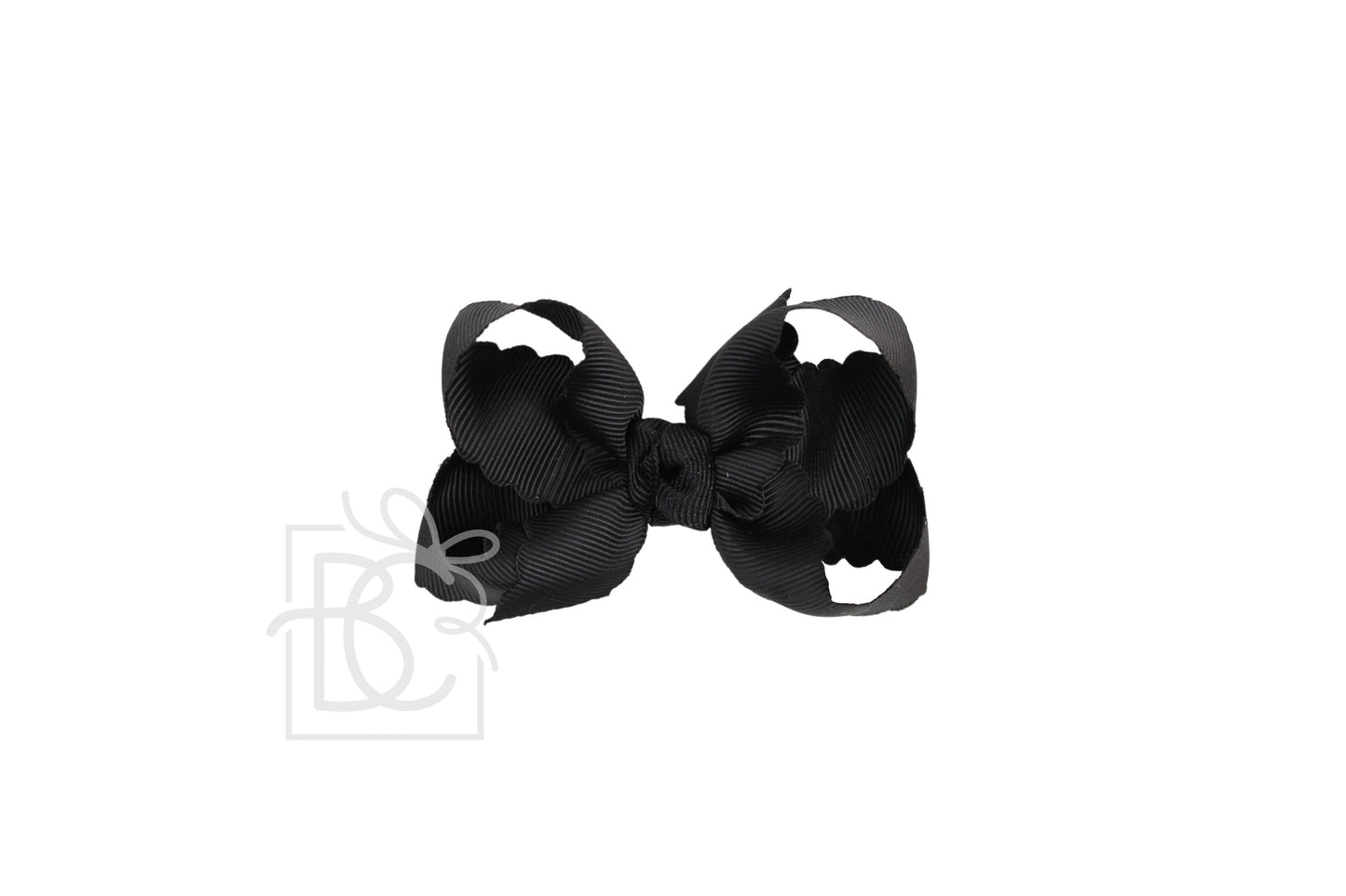 SCALLOPED EDGE BOW: Fresco / 5.5" Extra Large - 2.25" Ribbon on Alligator Clip