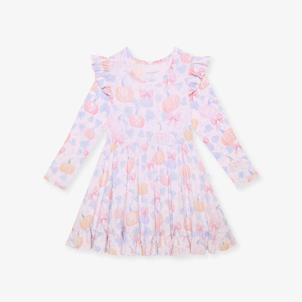 Posh Peanut Posh Pumpkins Ruffled Twirl Dress