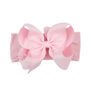 Beyond Creations-Wide Headband W/Classic Grosgrain Bow