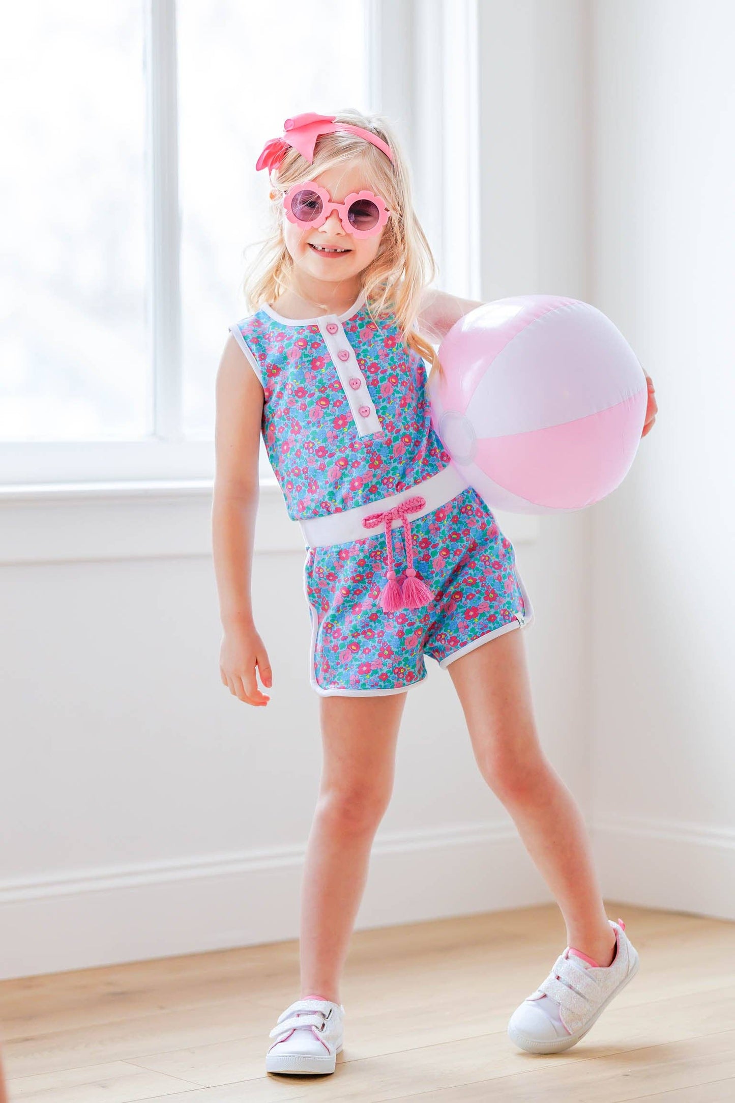 Neon Floral Romper