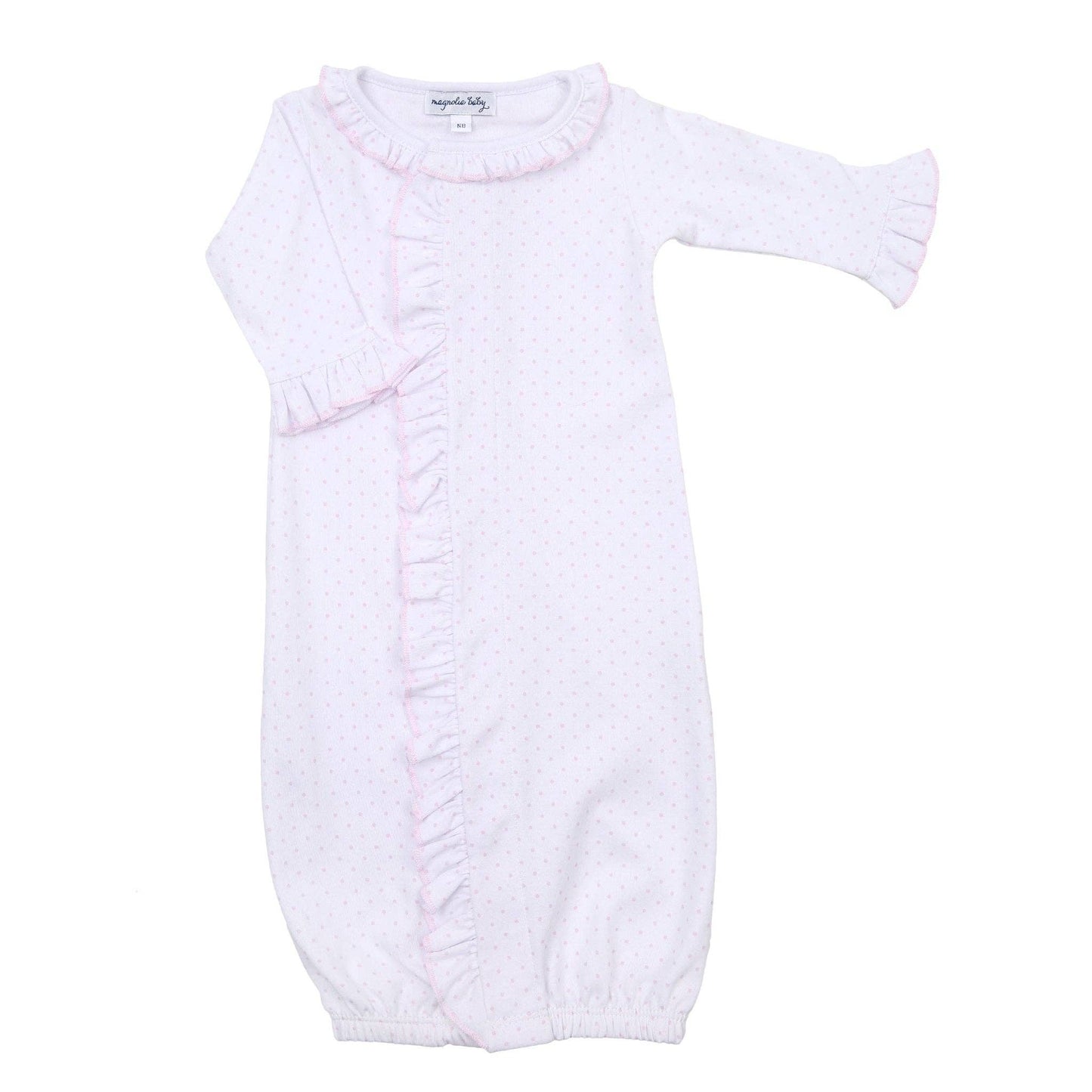 Magnolia Baby Mini Dots Ruffle Front Converter - Pink