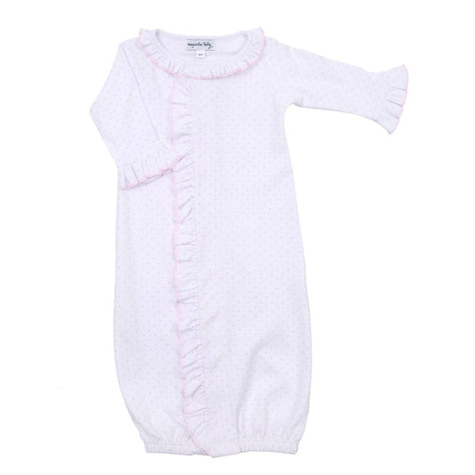 Magnolia Baby Mini Dots Ruffle Front Converter - Pink