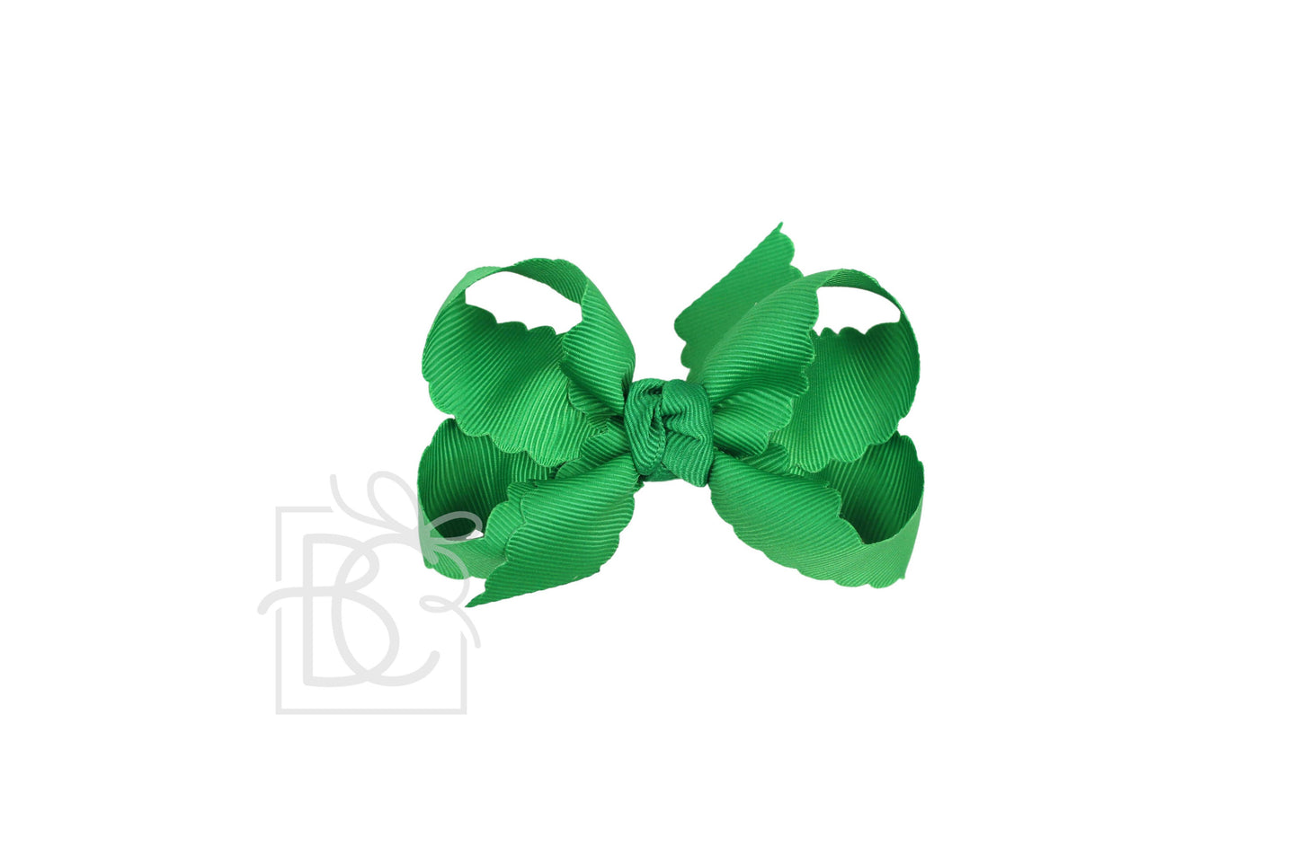 SCALLOPED EDGE BOW: Lemonde / 5.5" Extra Large - 2.25" Ribbon on Alligator Clip