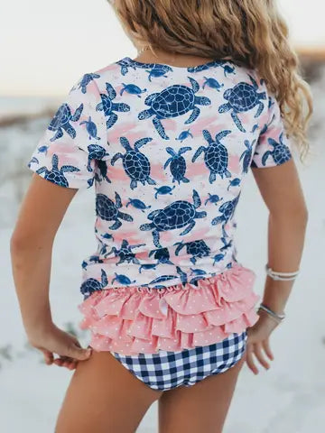 Oopsie Daisy Pink Sea Turtle Swimsuit