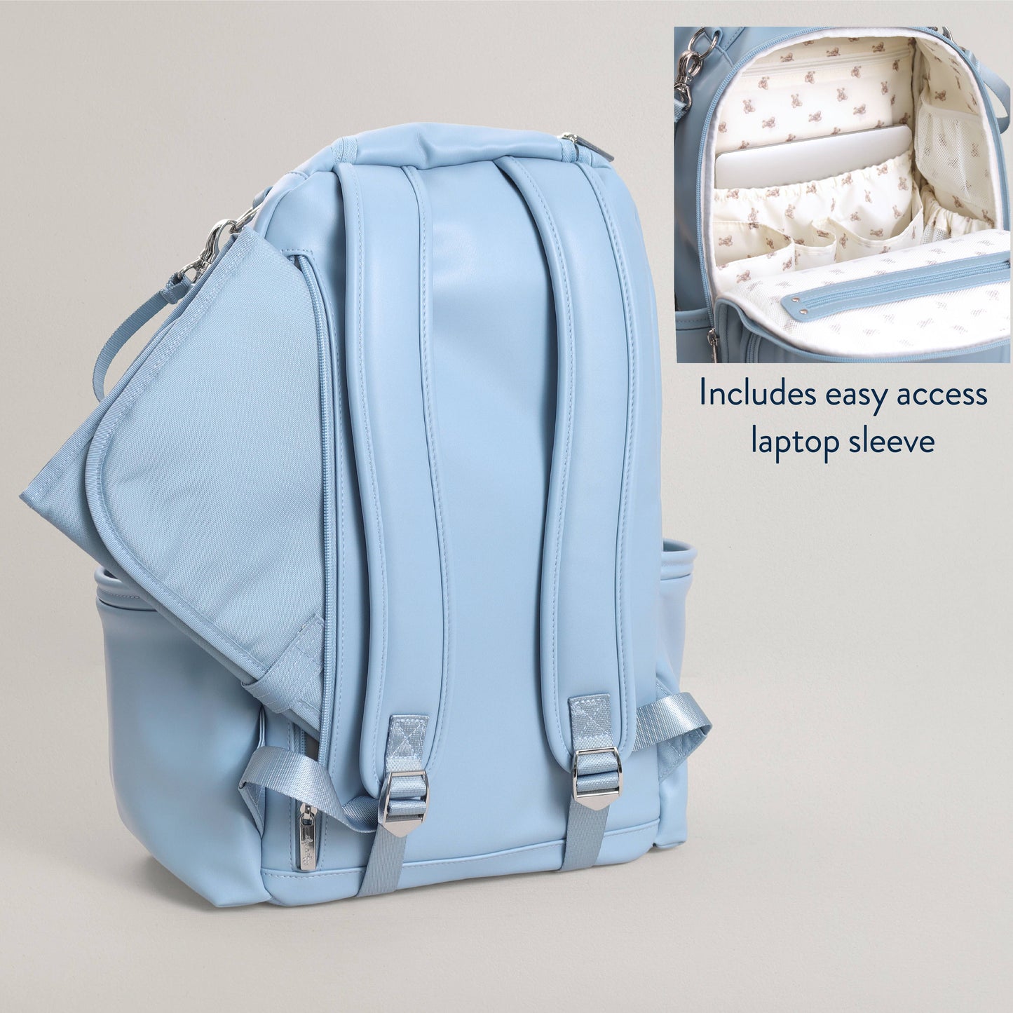 Itzy Ritzy Teddy Blue Boss Plus™ Backpack Diaper Bag