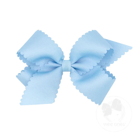 Wee Ones Medium Scallop Edge Grosgrain Bow
