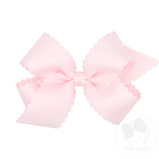 Wee Ones Medium Scallop Edge Grosgrain Bow