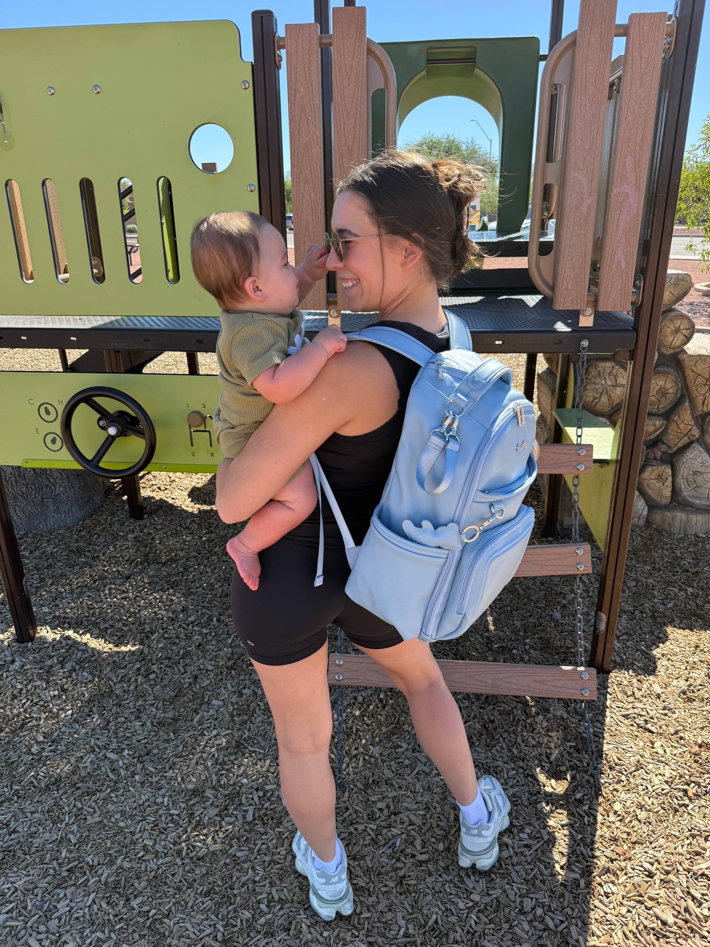 Itzy Ritzy Teddy Blue Boss Plus™ Backpack Diaper Bag