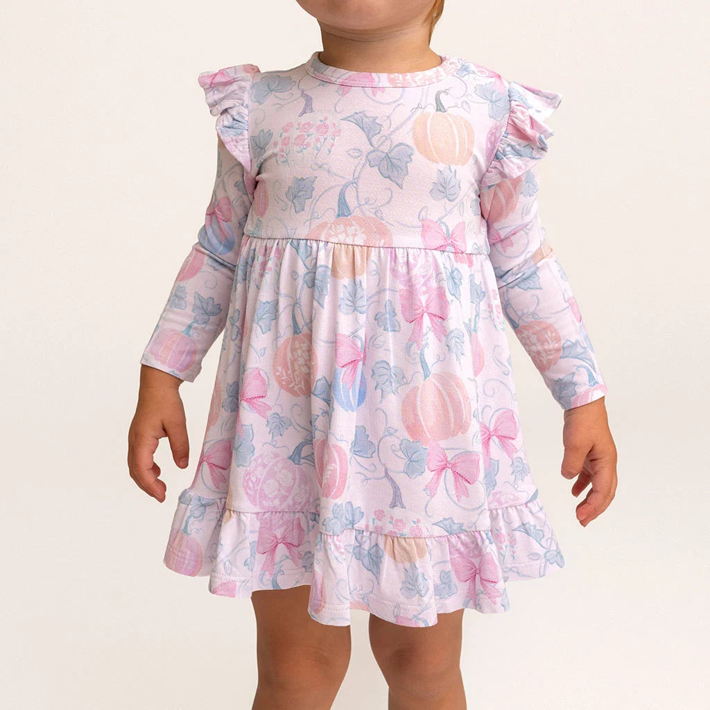 Posh Peanut Posh Pumpkins Ruffled Twirl Dress