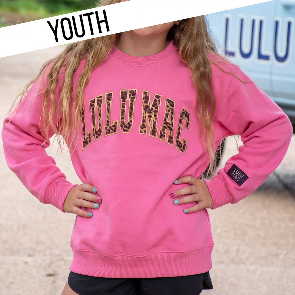 Lulu Mac - Youth Leopard Bubblegum Sweatshirt