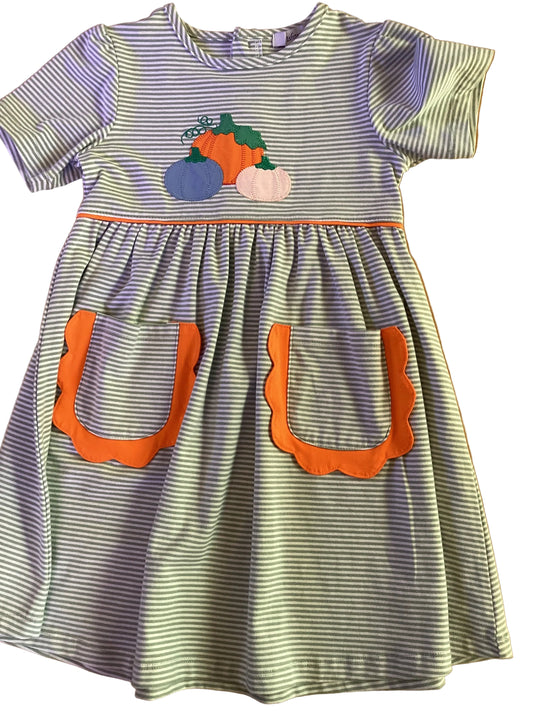 ISHTEX Pumpkin Appliqué Dress