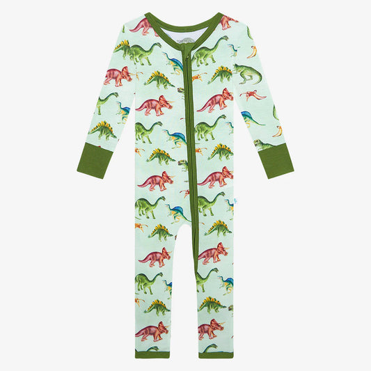 Posh Peanut Buddy Convertible One Piece Dinosaur Green
