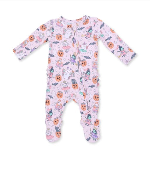 Angel Dear Halloween Monster Dress Up Pink Footie