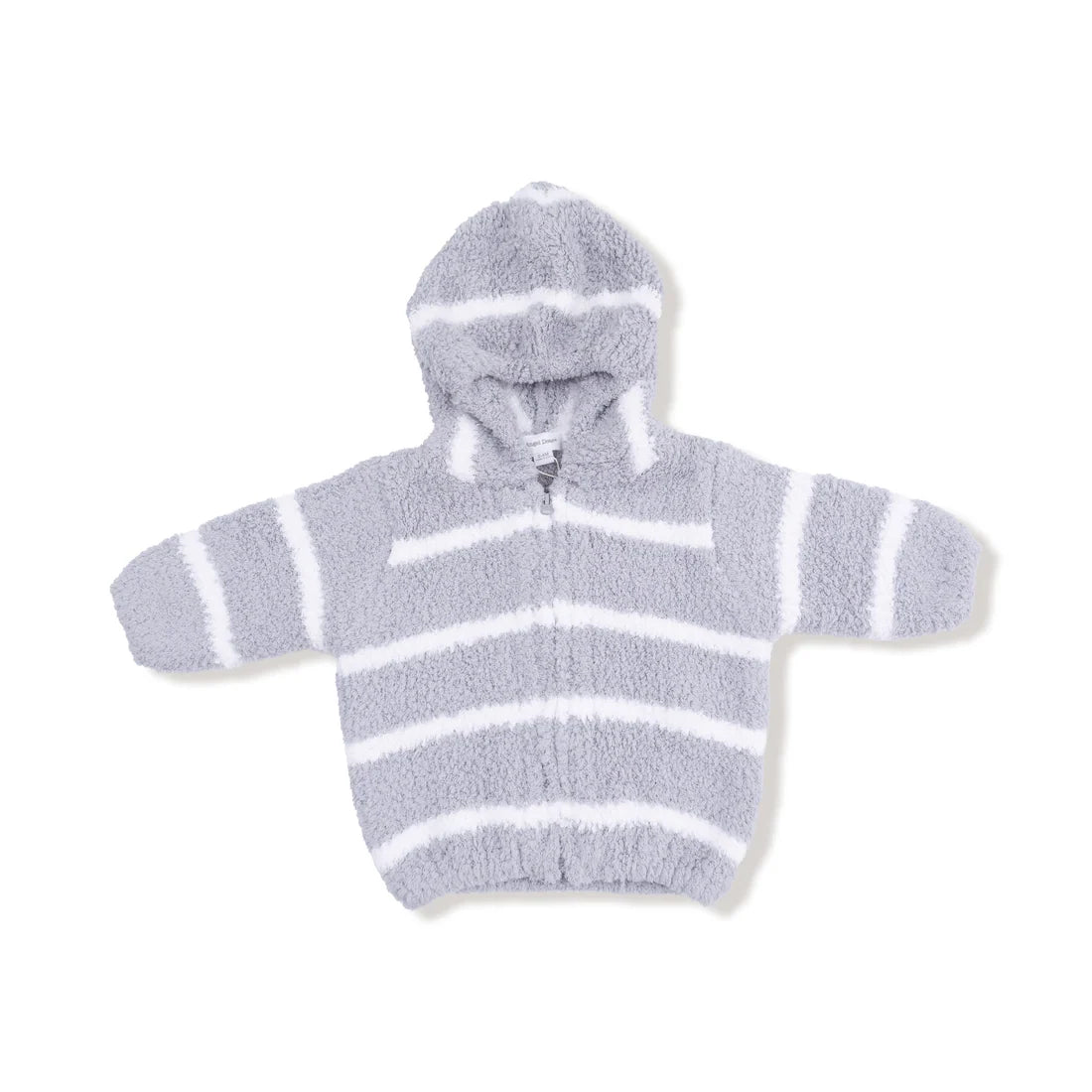 Angel Dear Chenille Grey & Ivory Hooded Jacket
