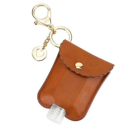 Itzy ritzy- cognac cute n clean hand sanitizer charm keychain