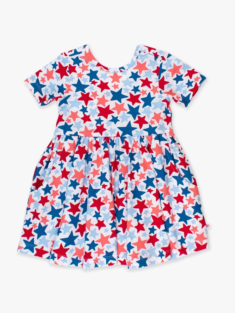 Short Sleeve Knit Twirl Dress