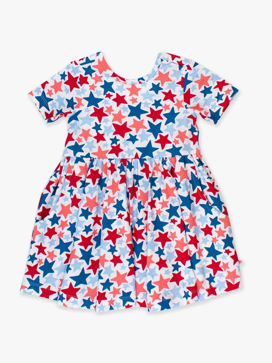 Short Sleeve Knit Twirl Dress