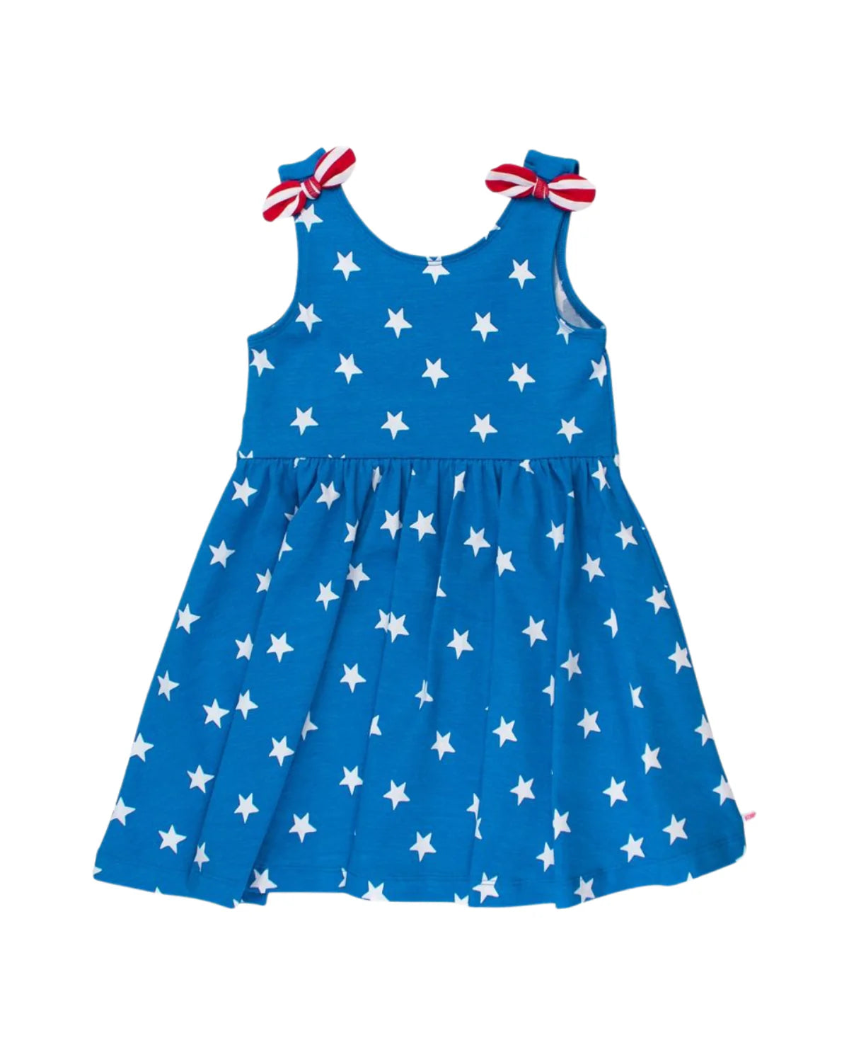Stars & Stripes Tie Shoulder Twirl Dress