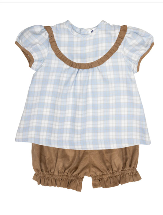 ISHTEX Blue and Khaki Bloomer Set