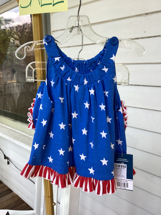 Stars & Stripes Knit Swing Top and Bloomer Set