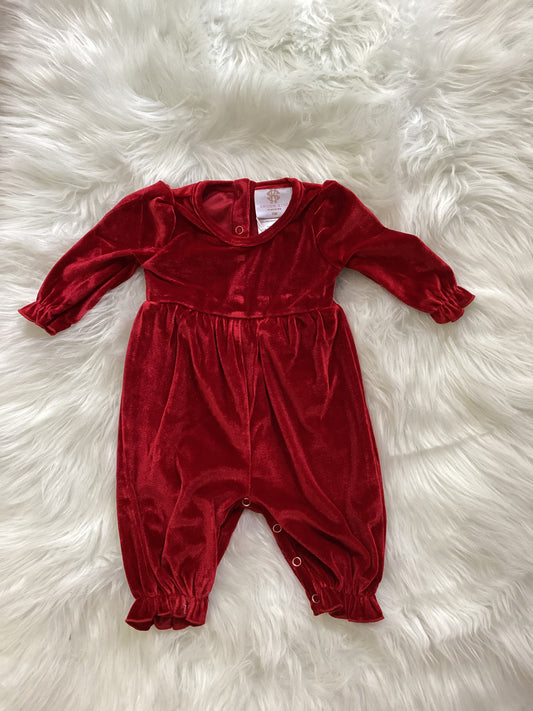 Swoon Kids Red Velvet Romper