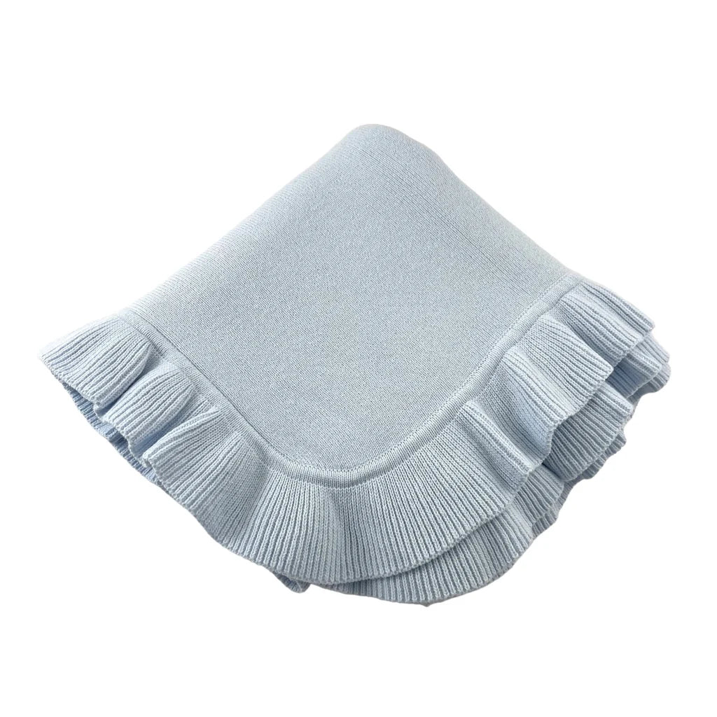 A Soft Idea Jersey Knitted Ruffle Blanket