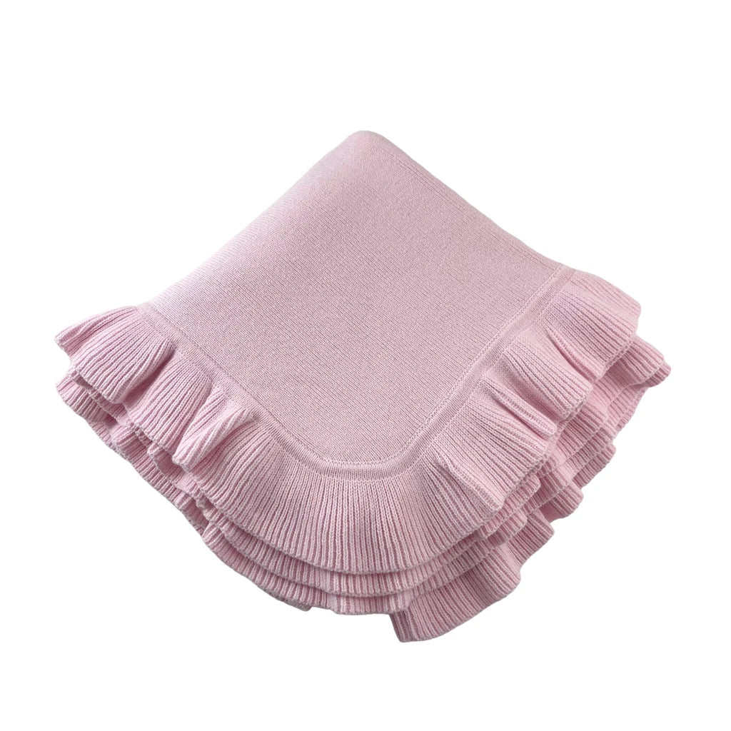A Soft Idea Jersey Knitted Ruffle Blanket