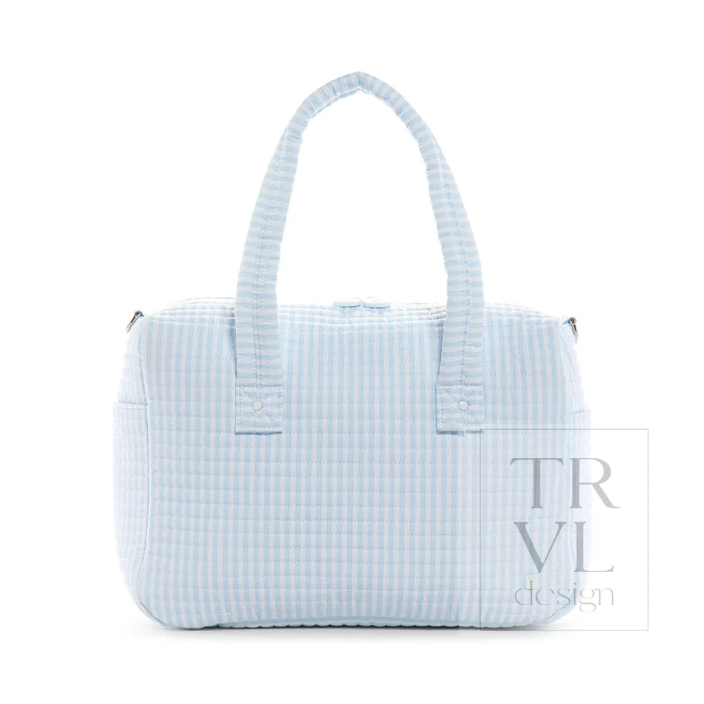 TRVL Design Quilted Stroller Bag-PIMLICO STRIPE BLUE