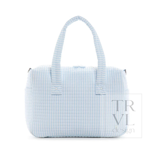 TRVL Design Quilted Stroller Bag-PIMLICO STRIPE BLUE