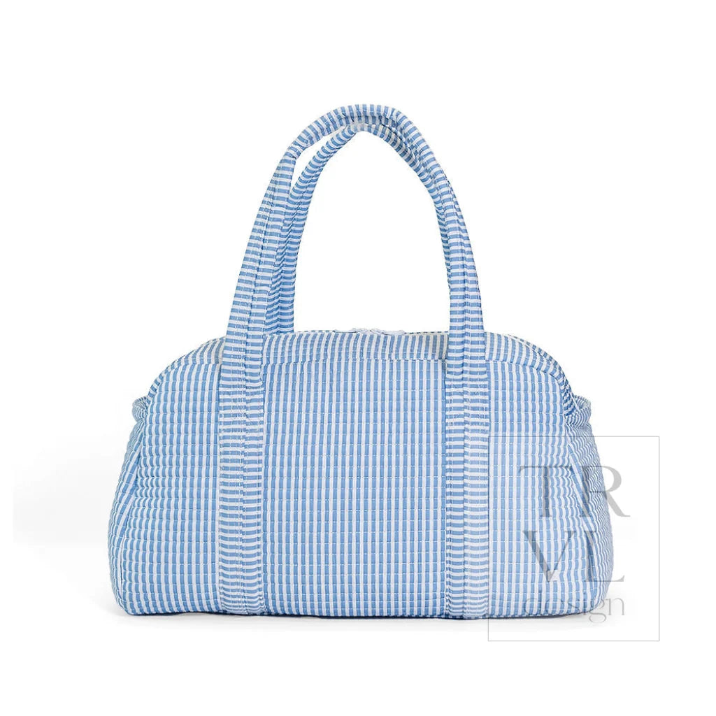 TRVL Design Quilted Grande Duffle-PIMLICO STRIPE CHAMBRAY