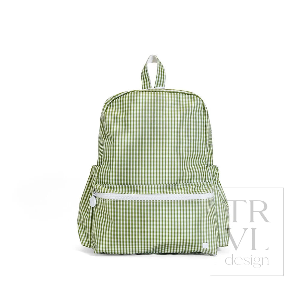 TRVL Design Backpacker- GINGHAM MOSS