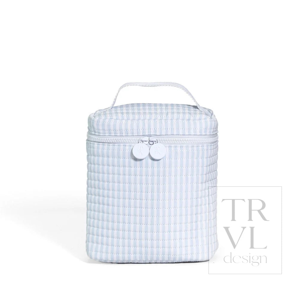 TRVL Design Quilted Go Go Insulated Lunch Bag-PIMLICO STRIPE BLUE