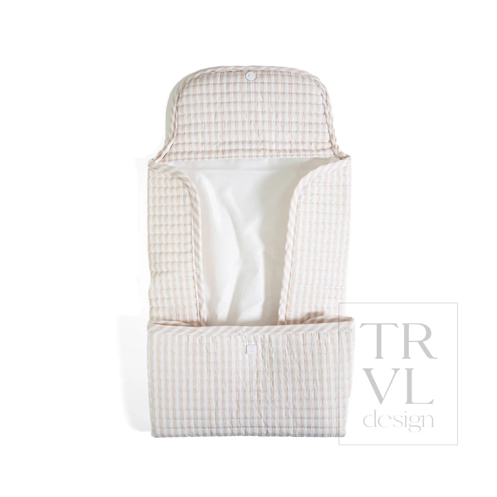 TRVL Design Quilted Changing Mat- PIMLICO STRIPE SAND