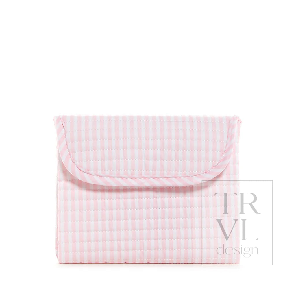 TRVL Design Quilted Changing Mat- PIMLICO STRIPE PINK
