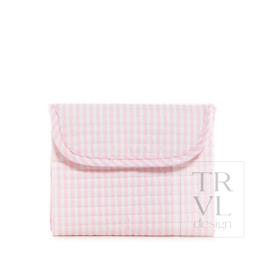 TRVL Design Quilted Changing Mat- PIMLICO STRIPE PINK