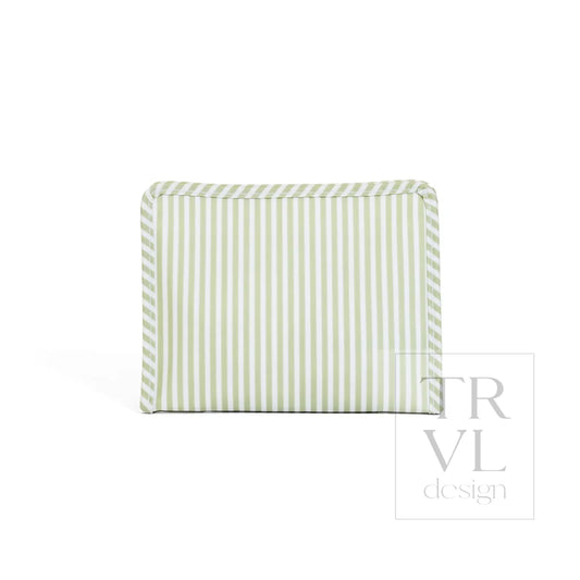 TRVL Design Roadie Medium Zip Pouch-PIMLICO STRIPE SAGE