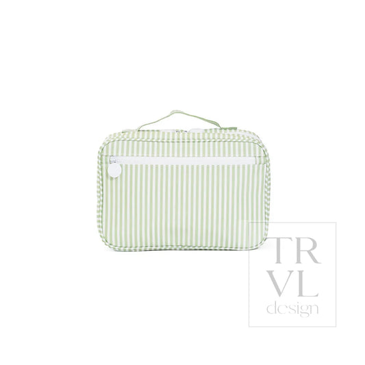 TRVL Design Bundle Up Toiletry Hanging Bag- PIMLICO STRIPE SAGE