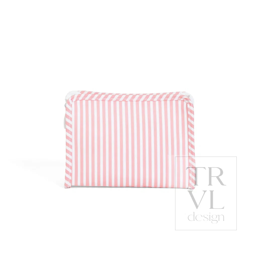 TRVL Design Roadie Small Zip Pouch-PIMLICO STRIPE DUSTY ROSE
