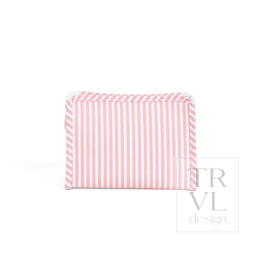 TRVL Design Roadie Small Zip Pouch-PIMLICO STRIPE DUSTY ROSE