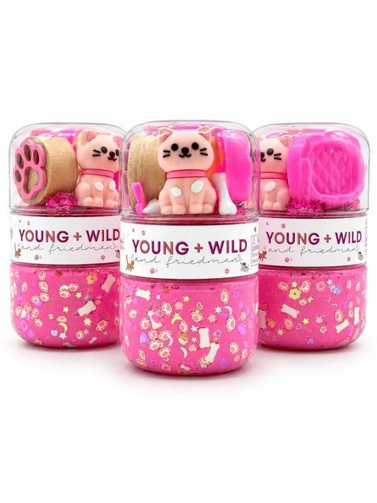 YWF Pink Pet Garb & Go Dough Jar