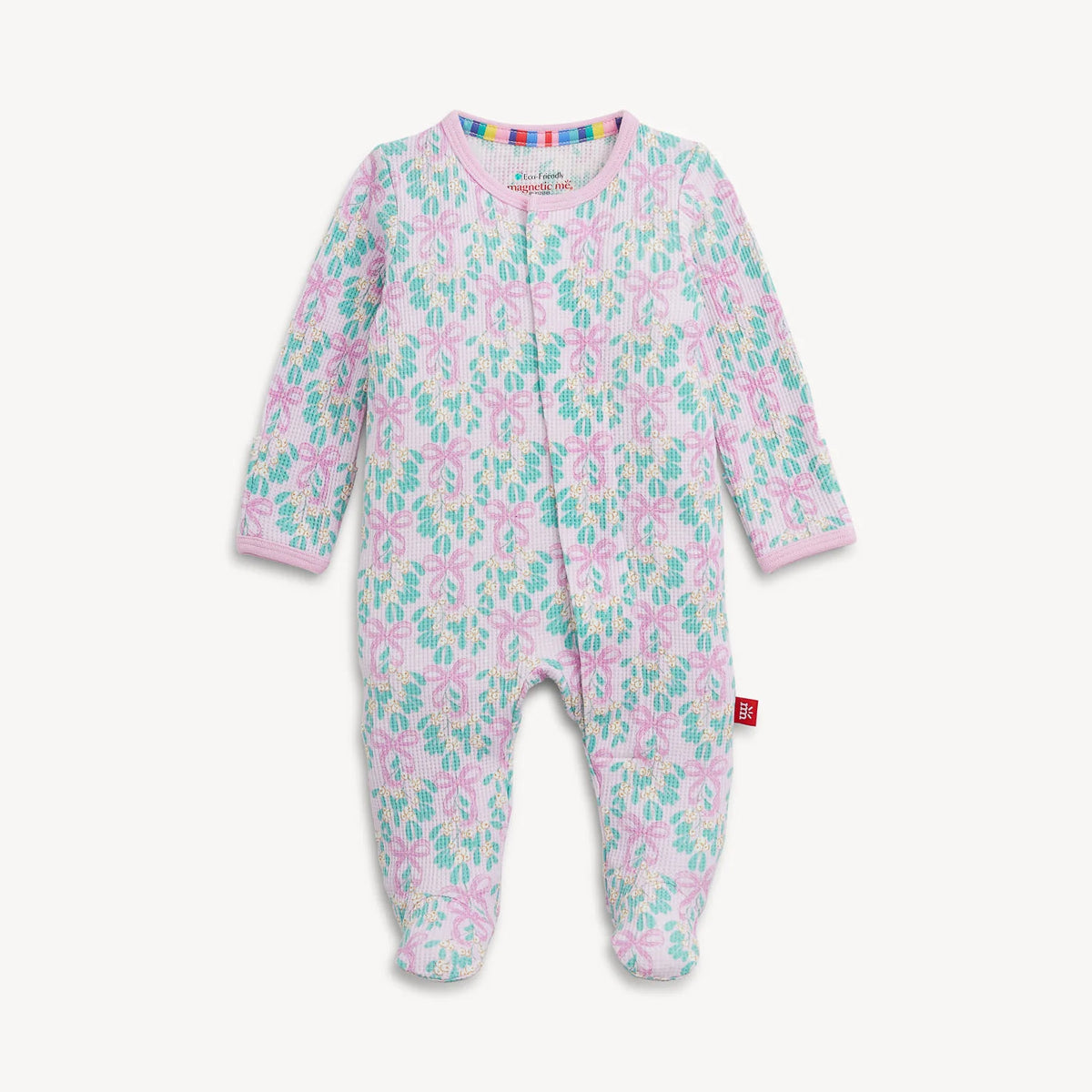 Magnetic Me Waffle Mistle Bow Footie