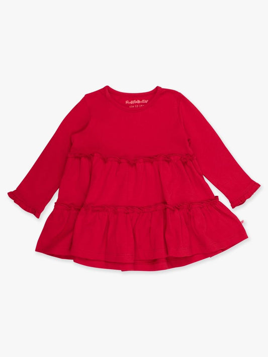 Ruffle Butts Red Tiered Tunic with Candy Cane leggings Set