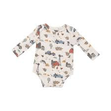 Angel dear- hay farmer blue bodysuit