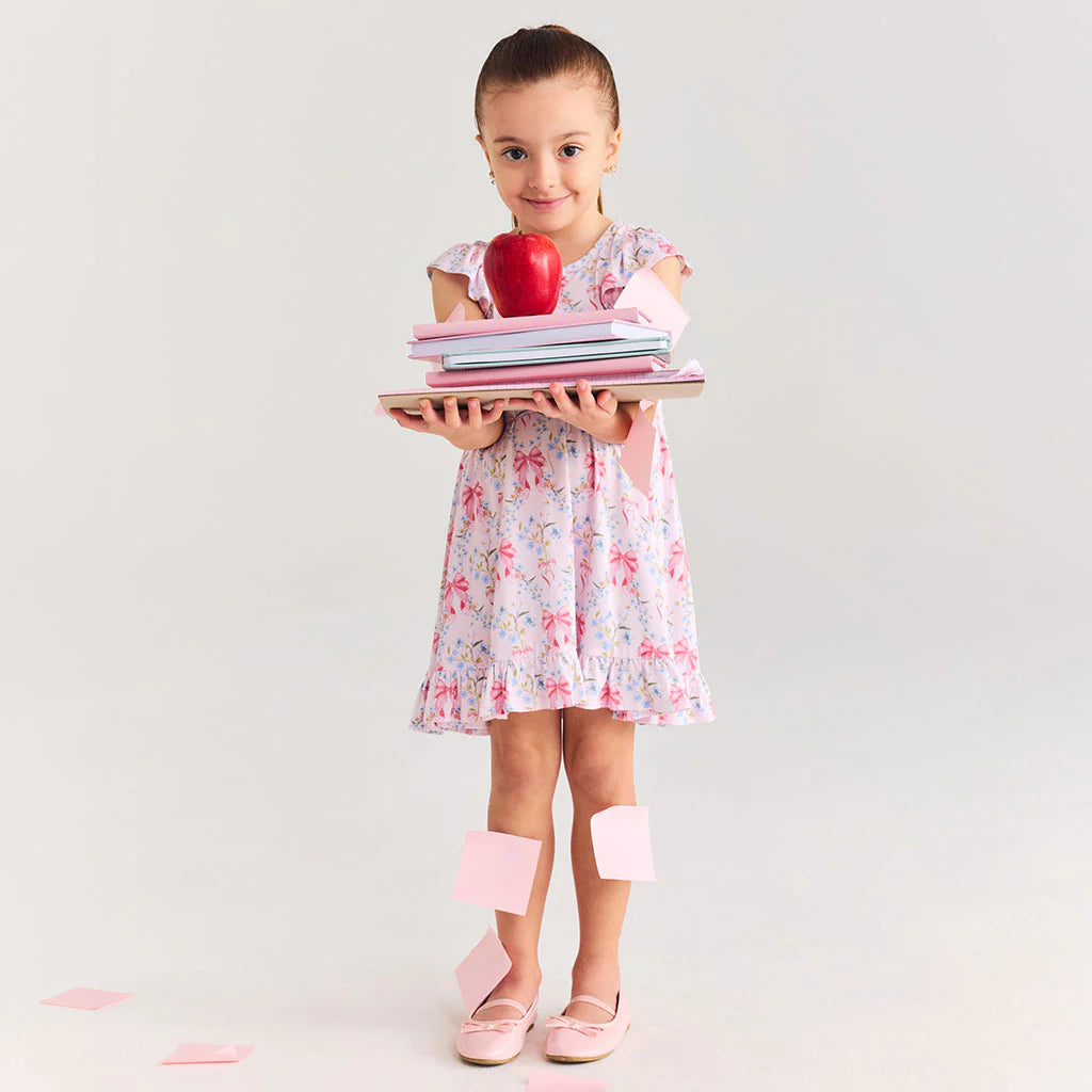 Posh Peanut Tie Back Ruffled Twirl Dress