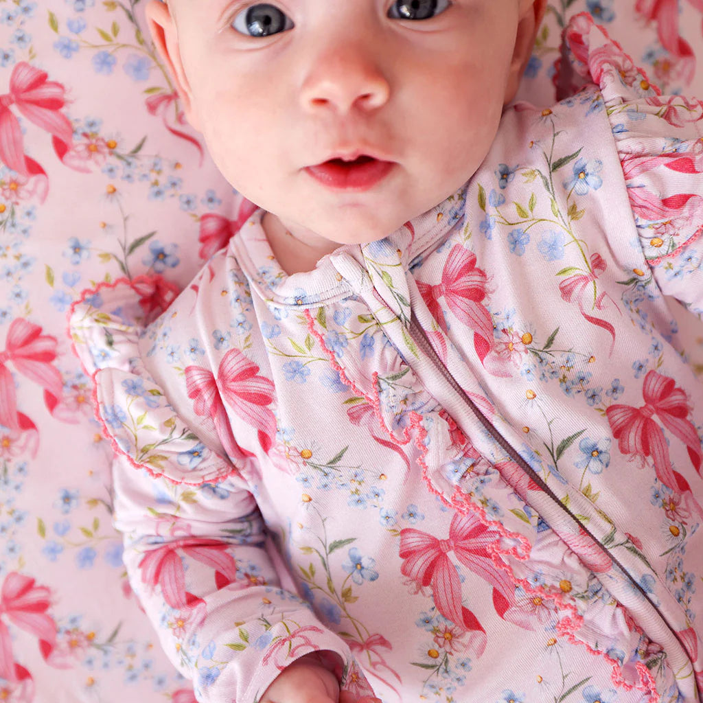 Posh Peanut Footie Ruffled Zippered One Piece - Harriet