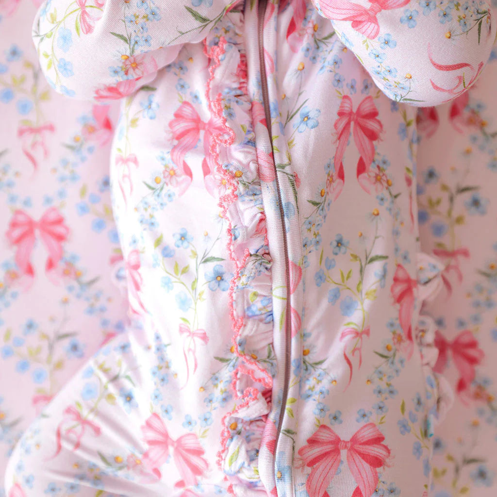 Posh Peanut Footie Ruffled Zippered One Piece - Harriet