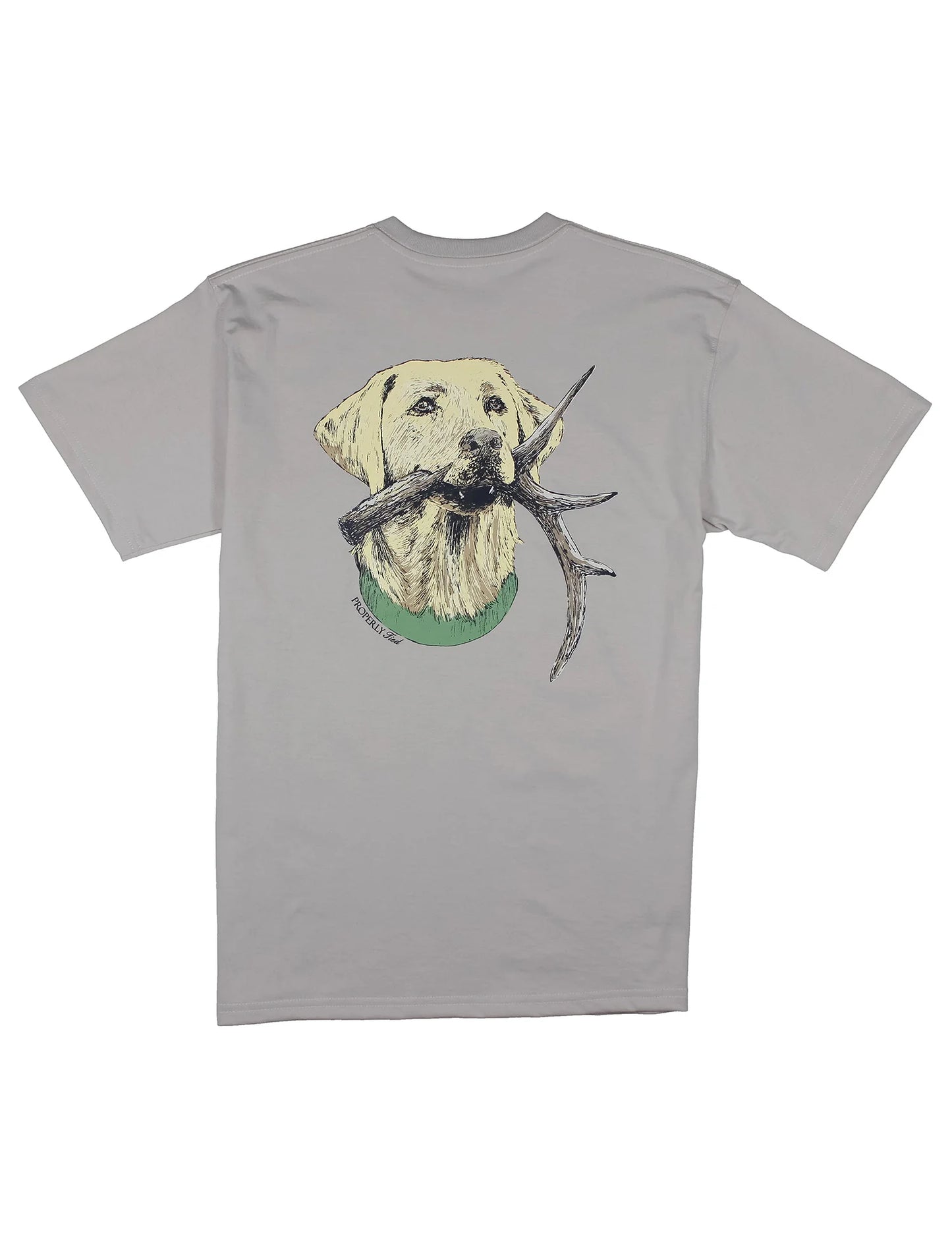 Properly Tied Boys Antler Lab SS Ice Grey Tee