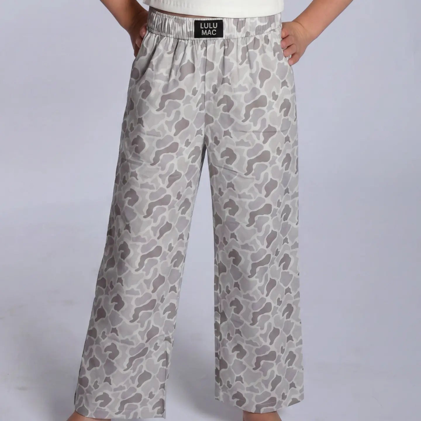 Lulu Mac - Youth White Camo Pants