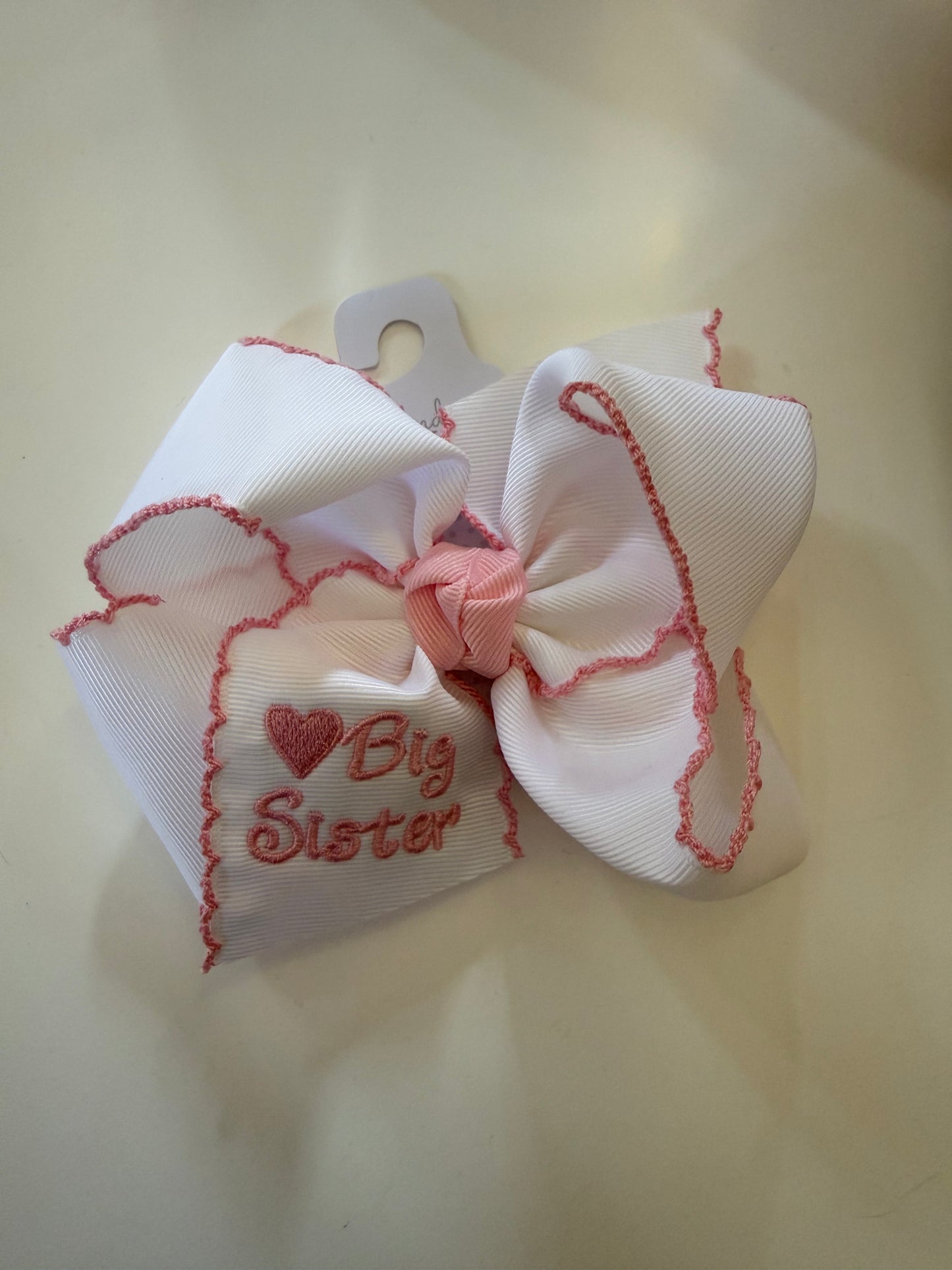 Beyond Creations Light Pink Big Sister Bow