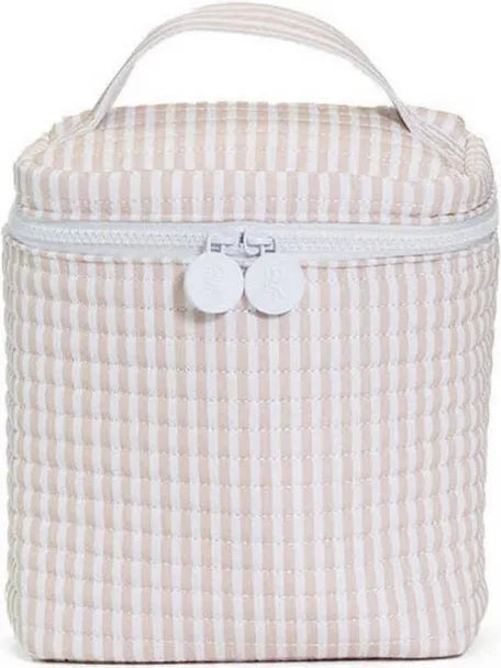 TRVL Design Quilted Go Go Insulated Lunch Bag- PIMLICO STRIPE SAND